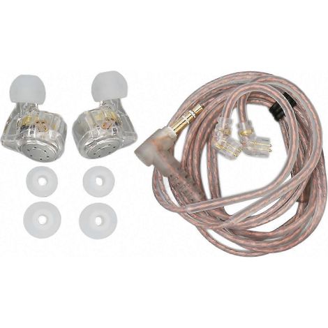 KZ EDX PRO kabelgebundener Kopfhörer, HiFi-Stereo-Ohrhörer mit verlustfreiem Klang für Bühne, Reisen und Auftritte, transparente Standardversion (1/5)