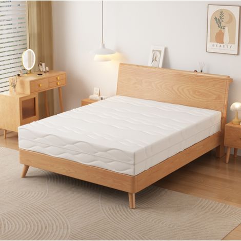 Materasso 120x200x20 cm bianco e grigio in schiuma e molle insacchettate con 7 zone e doppia rigidità (1/5)