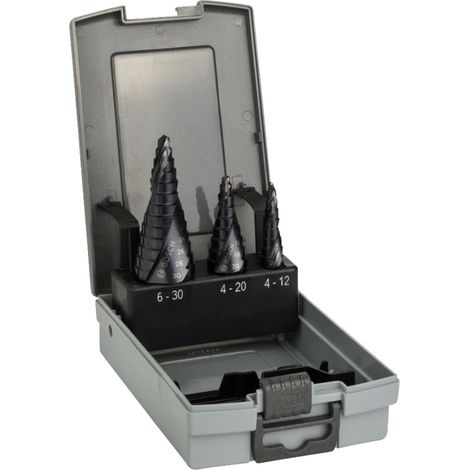 Conjunto de brocas escalonadas Bosch HSS 3 piezas TiAIN 4-30 mm