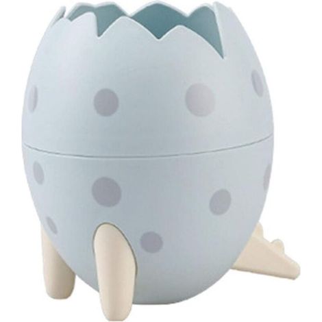 Cartoon-Dinosaurier-Mülleimer in Eiform, Papierkörbe, Kunststoff-Arbeitsplatten-Mülleimer, Mülleimer für Küche, Büro, Zuhause, Badezimmer, Wohnheim, 12 x 8 cm, Blau