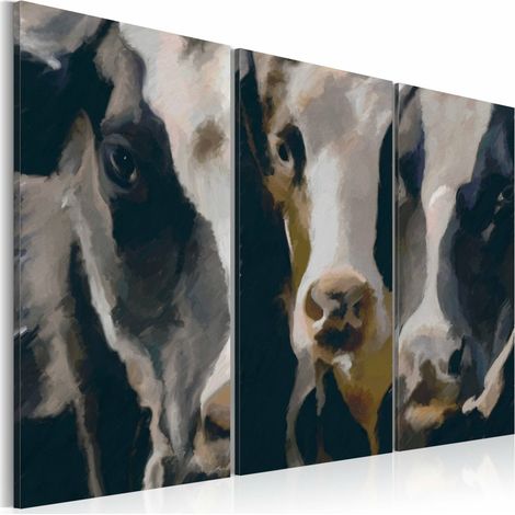 Tableau vache pie - 90 x 60 cm (1/4)