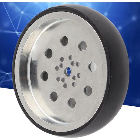 Roue de robot de 100 mm en métal avec pneu en néoprène, pièces de robot industriel, diamètre intérieur du trou : 8 mm (1/5)