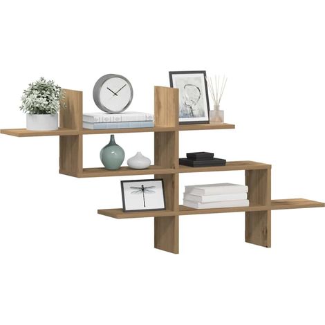 Wall Shelf Artisian Oak 124.5x18x60.5 cm Engineered Wood vidaXL (1/5)