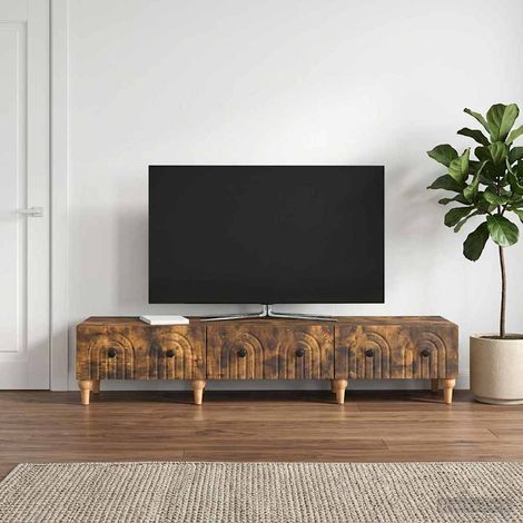 TV-Schränk Geräucherte Eiche 147 x 34,5 x 30 cm Holzwerkstoff (1/5)