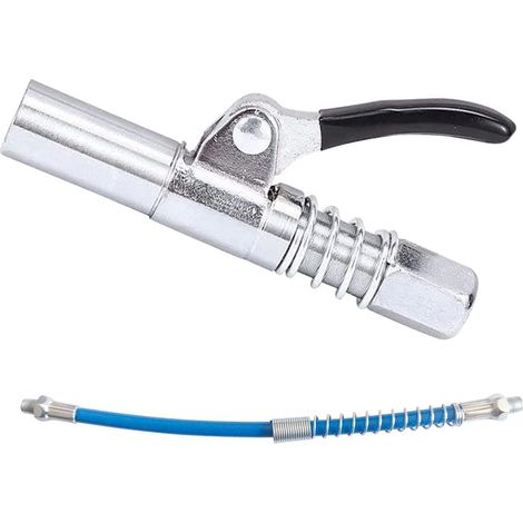 Pince de graissage haute pression robuste, embout de pistolet graisseur à dégagement rapide avec levier d'embrayage, raccord G anti-fuite, fixation verrouillable, pour pistolet graisseur flexible, ble (1/5)