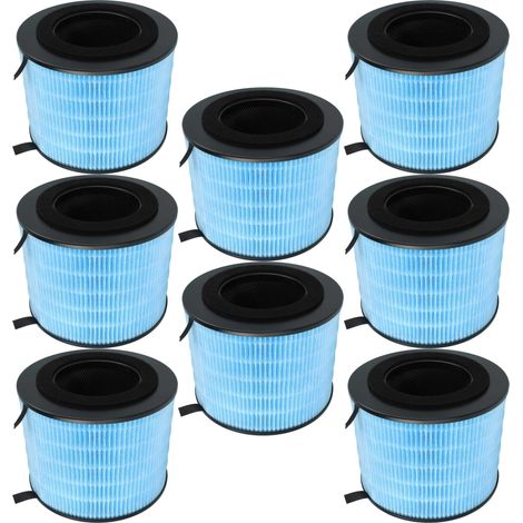 vhbw 8x Luftilter Ersatz für Philips FYM220/30 für Luftreiniger - Kombifilter Aktivkohle + Schwebstofffilter