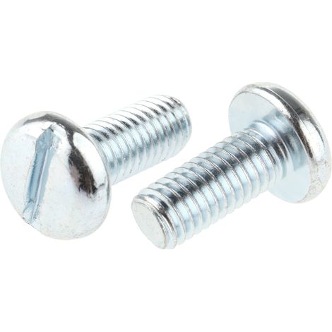 Vis à métaux RS PRO M5 à tête Cylindrique fendue en Acier, 12mm ( Prix pour Sachet de 100 )
