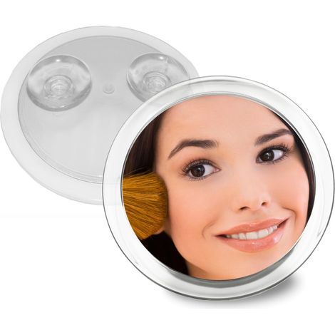 Miroir grossissant ( x 7) - 2 ventouses - Plastique - ø 15 cm (1/5)