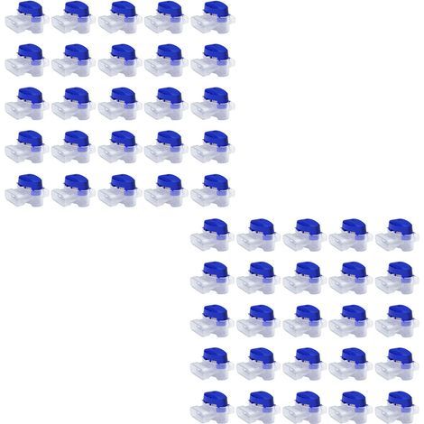 50 conectores de cable impermeables de 3 orificios, conectores de cable eléctrico engarzados, conectores para cortacésped rellenos de gel, conectores de cable 314 perfectos para jardín y uso en exteri (1/5)