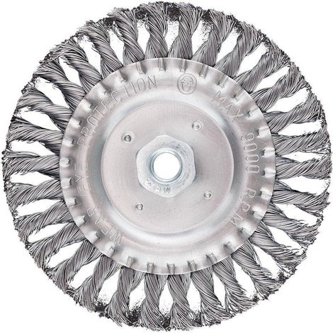 Brosse métallique Graphite 150 mm acier torsadé