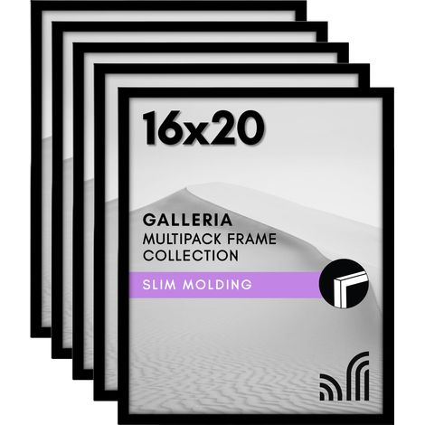 Lot de 12,7 cm de cadre photo pour collage mural avec matériel de suspension pour affichage horizontal ou vertical - Noir - 40,6 x 50,8 cm (1/5)