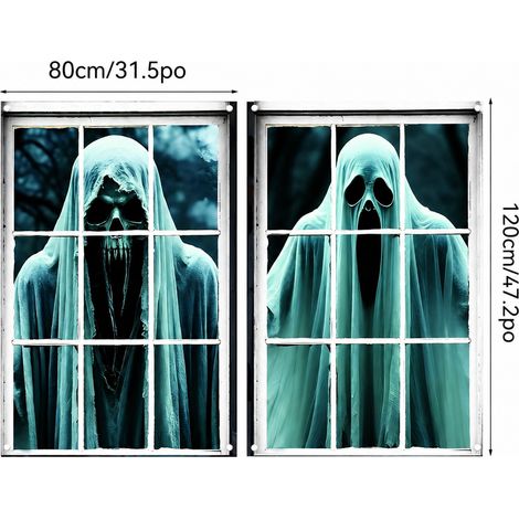 Décorations de Fenêtre Halloween Modèle 31WS-07 Lot de 2 80×120 cm 31ws-07 30 × 25 × 1 cm 160 g – Livraison gratuite