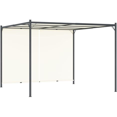 FIMEI Pergola avec toit réglable Crème Blanc 3x3 m Acier (1/5)