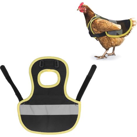 Gilet réfléchissant pour poules, canards et oies, combinaison de protection nocturne pour animaux de compagnie, gilet chaud d'automne et d'hiver pour poules et canards, noir (1/5)