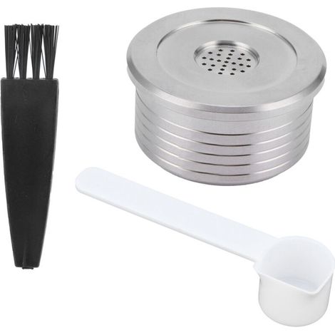 Capsule de café réutilisable avec brosse à cuillère adaptée à la machine à café DELTA Q NDIQ7323 (1/4)