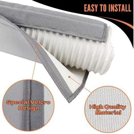 Housse de tuyau de climatiseur portable isolée, universelle pour conduit d'échappement de 12,7 cm et 15 cm de diamètre, pour une installation facile