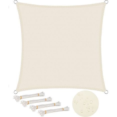 Garden FutureBeijiyi – Voile d'ombrage carré 3x3 m imperméable – Protection 93% UV – Résistant à l'eau et au vent – Polyester durable pour balcon et camping (1/5)