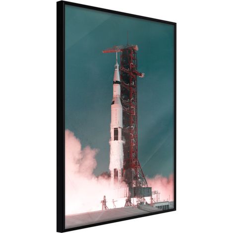 Affiche Murale Encadrée "Launch into the Unknown" 40 x 60 cm Noir