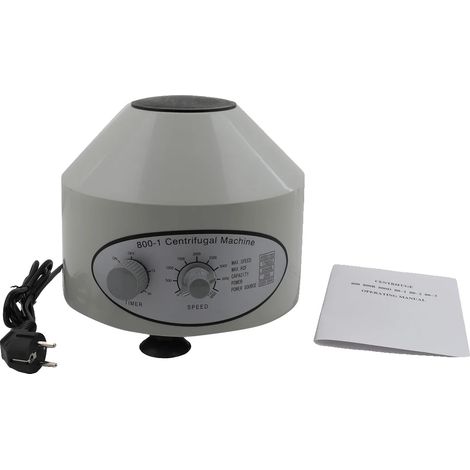 Zentrifuge, 220V, 25W, 0-4000 U/min Geschwindigkeit, 6 x 20 ml Kapazität, Timer 0-30 Minuten (1/5)