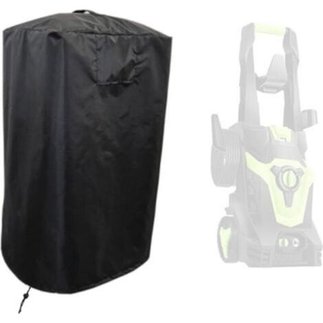 Housse pour nettoyeur haute pression de jardin, housse pour nettoyeur haute pression électrique avec aération, imperméable, Oxford 420D, noire, 45 x 87 cm (1/4)