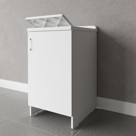 Mobile lavanderia bianco lavabo resina 45x50x85 asse lavaggio cm anta singola (1/5)
