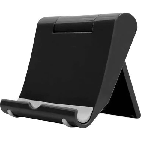Support Ajustable et Portable pour Tablette, liseuse et Smartphone Noir - Support Ajustable et Portable pour Tablette, liseuse et Smartphone Noir (1/5)