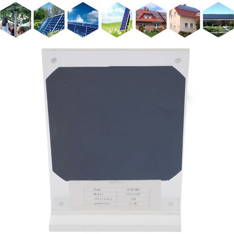 Mini panel solar de 3,3 W – Acrílico de silicio monocristalino – para proyectos científicos y educativos (1/5)
