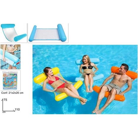 Materassino Gonfiabile Mare Piscina Amaca Galleggiante 110 x 75 cm