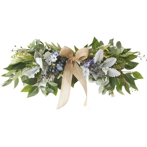 Dekorativer Blumenbogen aus künstlichen Blumen mit grünen Blättern für Frühlingshochzeiten, ideal als Tischdekoration für Gartenpartys, Zuhause oder als Tischdekoration. (1/2)