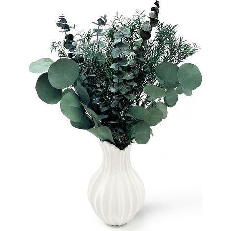 Lot de Fleurs Séchées tiges d'eucalyptus Véritable 3 modèles et conservées de 43cm pour Composition Florale, décoration de Mariage la Maison (1/5)