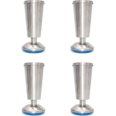 CSPARKV 4 Stück Küchenschrankbeine, Edelstahl, Arbeitsplattenhöhe: 120 mm, verstellbare Höhe: 0–5 mm
