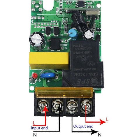 Récepteur de télécommande sans fil 220 V/380 V 30 A, haute sensibilité de réception (433 MHz). (1/4)