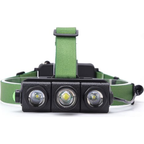 Lampe frontale puissante pour vélo, camping, pêche avec recharge USB (1/5)