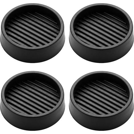 CCYKXA4 Pièces Patin Rond Antidérapant en Caoutchouc 5 cm,pour Table (Noir) Meubles Antidérapants en Caoutchouc,Patins Antidérapants Coupelles de Roulettes (1/5)