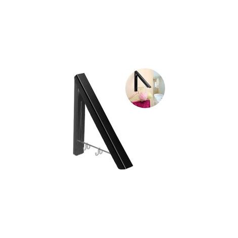Étendoir à linge pliable noir simple - sans perçage (1/5)