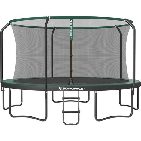 Songmics – Trampoline Ø 427 cm pour enfants – Filet de sécurité certifié TÜV – Poteaux de 180 cm – Coussin de sécurité – Cadre en acier galvanisé (1/5)
