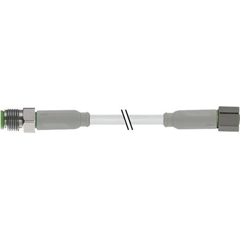 Connecteur industriel pré-câblé RS PRO 3 conducteurs , M8 Femelle vers Fiche mâle droite M8 Mâle, 2m ( Prix pour 1 )