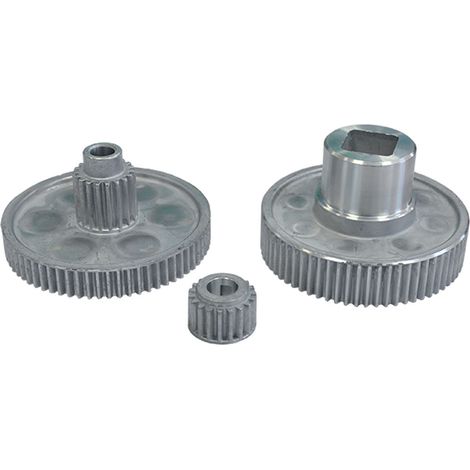 Engrenage en aluminium avec moyeu pour presse-tomates N. 5 compose' de 3 pie'ces 10 cm / 3 cm presse-tomates de rechange