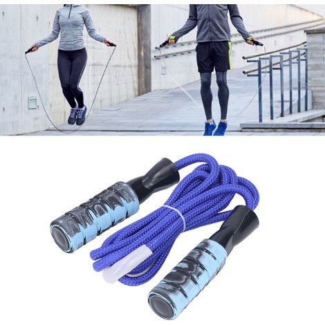 Exercices de fitness pour brûler les graisses, élèves du primaire et du secondaire préparant l'examen d'entrée au lycée, musculation pour adultes avec corde à sauter, bleu (1/5)