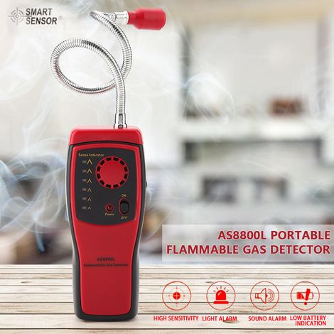 Détecteur de fuite de gaz inflammable portable AS8800L avec capteur intelligent, analyseur de gaz naturel (1/5)