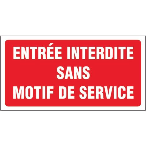 Panneau Entrée interdite sans motif - Rigide 960x480mm - 4000169