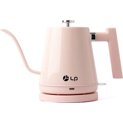 Namajunas Retro-Wasserkocher – 800 ml Fassungsvermögen – Edelstahl – Elektrischer Wasserkocher – Schwanenhals-Wasserkocher – Kaffeekessel – Wasserkocher für heißes Wasser – Rosa (1/5)
