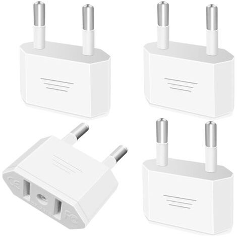 4-teiliges Reiseadapter-Set, USA auf Frankreich/EU-Stecker