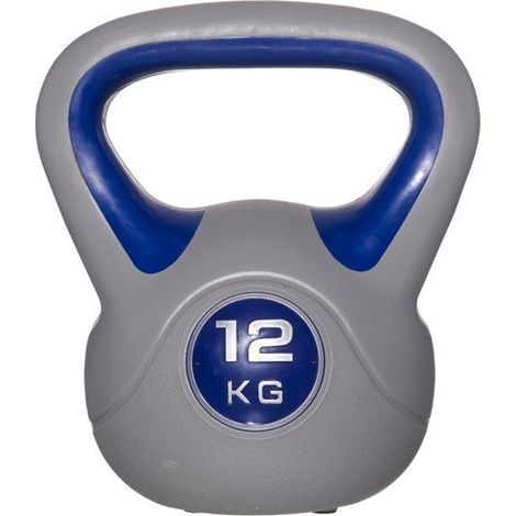 Kettlebell Esercizio Fisico Fitness Peso in Ghisa e Cemento 12 kg Manico Comodo