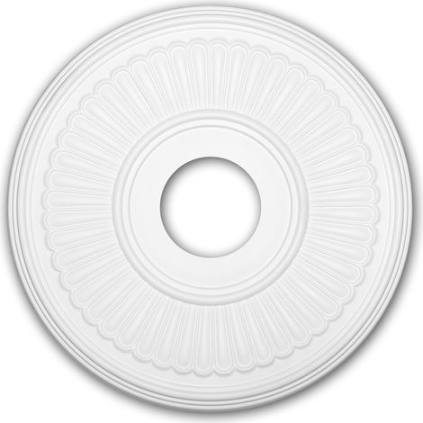 Rosetón 156047 Profhome Elemento decorativo Elemento para techo estilo Neoclasicismo blanco Ø 40,4 cm