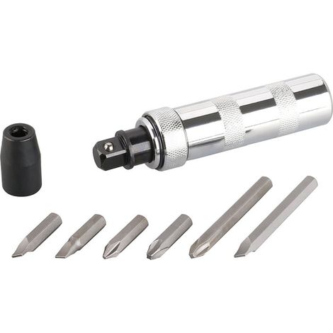 Jeu de tournevis à percussion FESTA 6 embouts + 1/2" CrV 18411.01 (1/4)