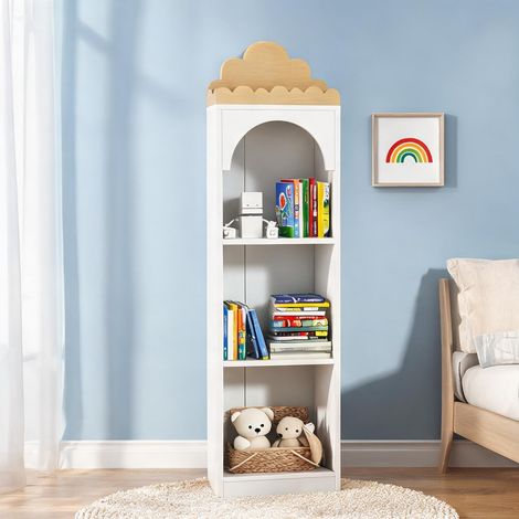 Étagère à livres enfant 3 niveaux design nuage fixable au mur (1/5)