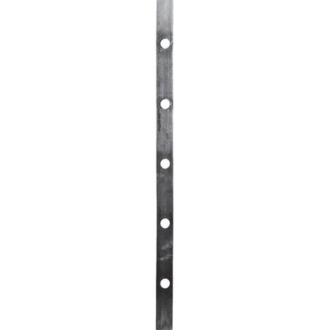 Deco Fer Forge – Barre plate à trous 700mm – 4 trous ronds de 15mm – Acier 30x8mm pour ferronnerie – Installation sécurisée pour grilles et balustrades