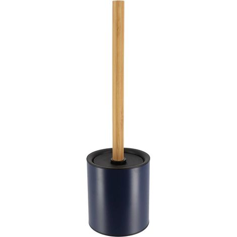 Scopino in metallo con gambo in bambù - blu navy/bambù - Tendance (1/2)
