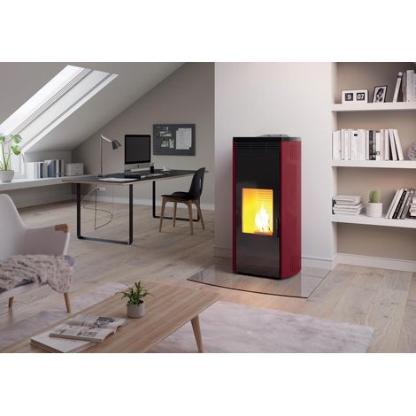 Stufa a pellet ecofire giorgia 12kw aria rosso palazzetti 805805880 (1/2)